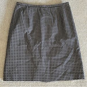 Black and white geometric skirt